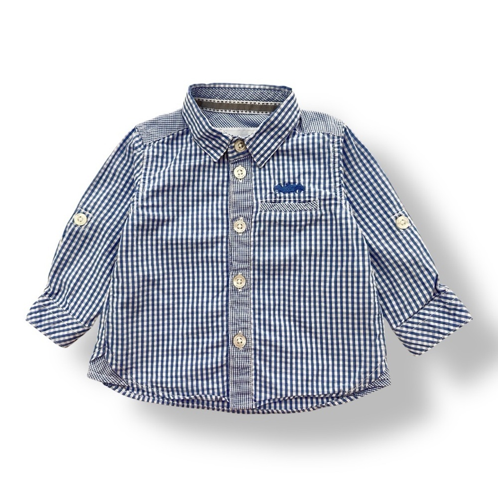 Tartine et Chocolat | Infant Gingham Button Down Shirt (3 mos)